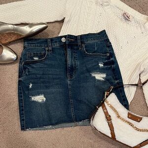 Aero Denim Mini Skirt